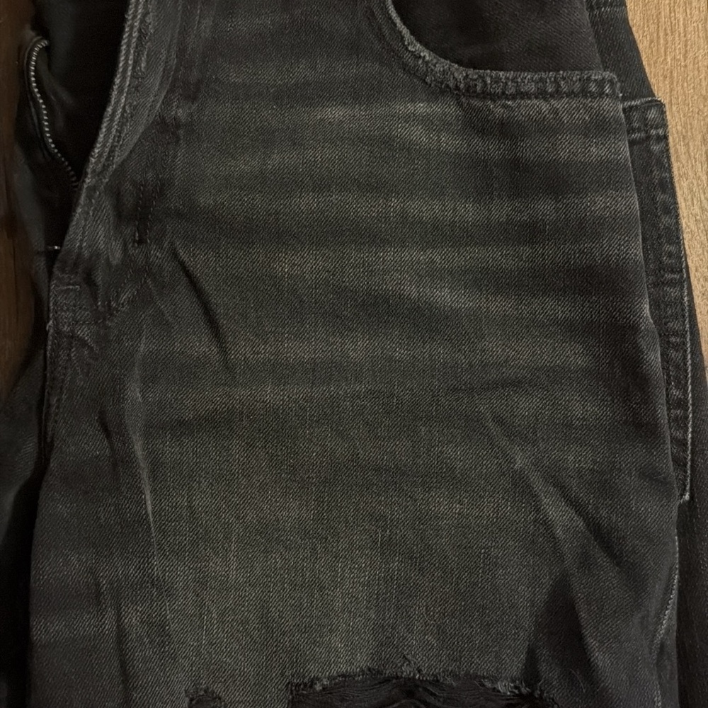 American Eagle Outfitters Black Distressed Jean Shorts